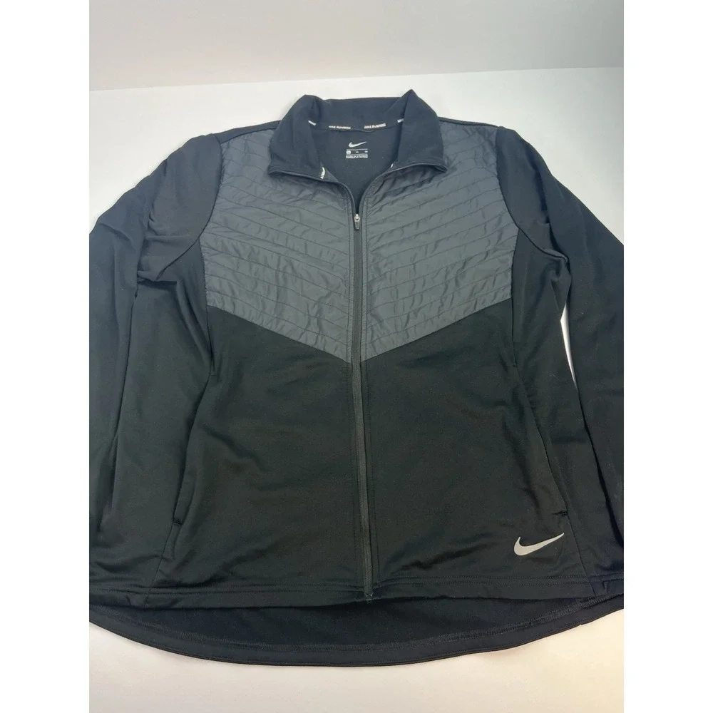 Nike Running Jacket Womens Size XL Black Essential Thermore Lightweight CU3304